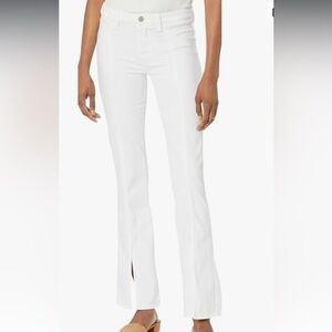 7 for All Mankind Kimmie Form Fitted Straight Leg Luxe Jeans in White SZ 32 NEW
